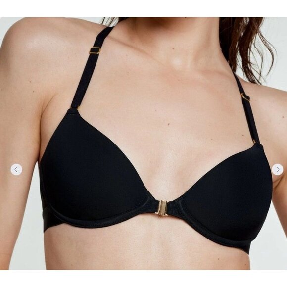 Pepper Ultimate Racerback T-Shirt Bra Black Front Closure Memory Foam Cups 34AAA - Picture 1 of 8